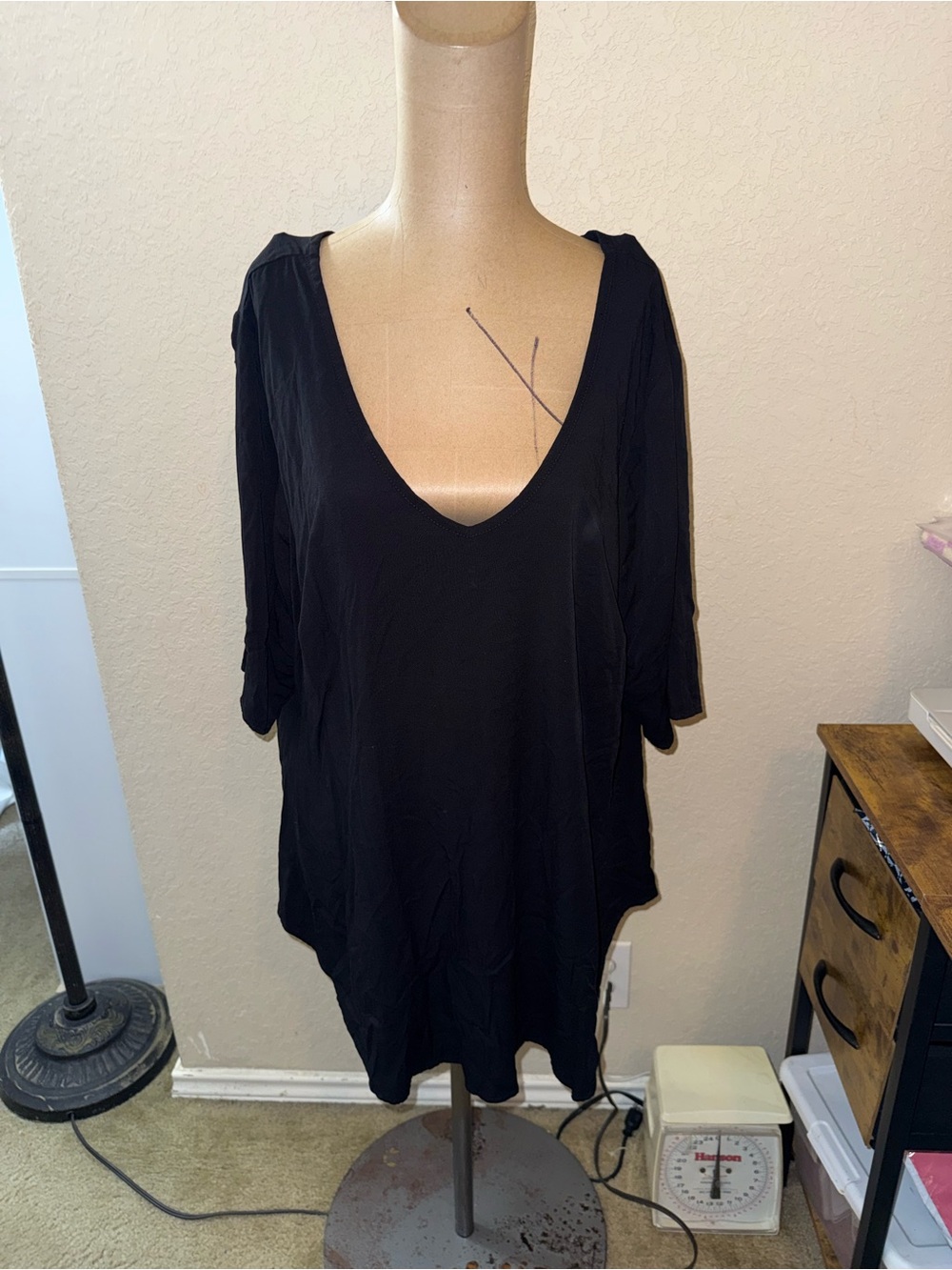 Women’s Torrid plus size black 3/4 sleeve blouse